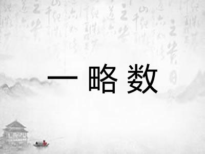 一略数
