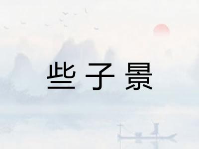些子景