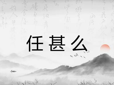 任甚么