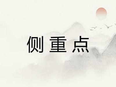 侧重点