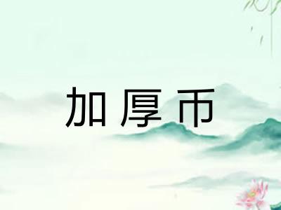 加厚币