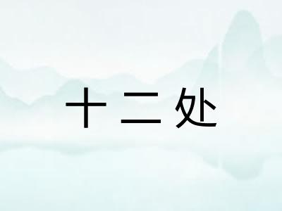 十二处