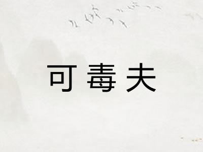 可毒夫