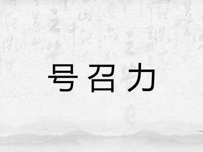 号召力