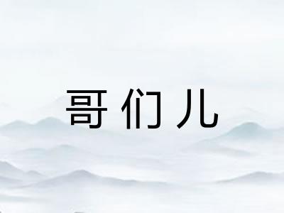 哥们儿