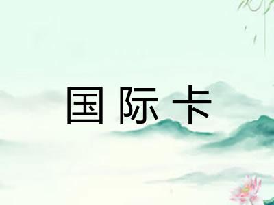国际卡