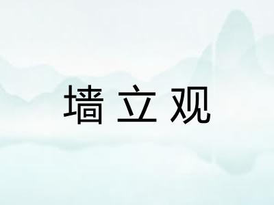 墙立观