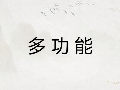 多功能