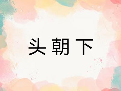 头朝下