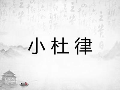 小杜律