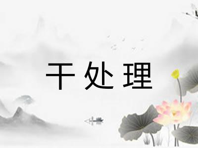 干处理