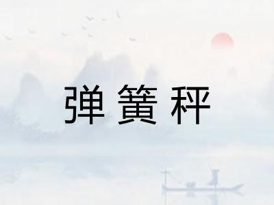 弹簧秤