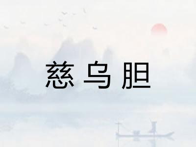 慈乌胆