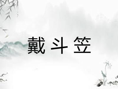 戴斗笠