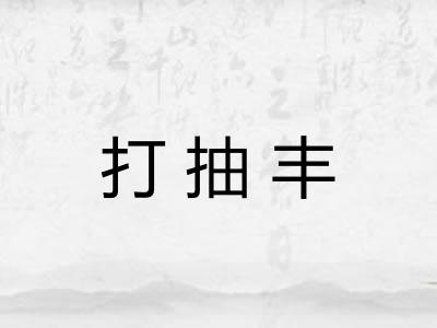 打抽丰
