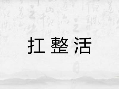 扛整活