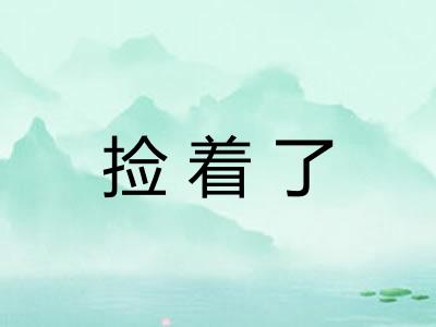 捡着了