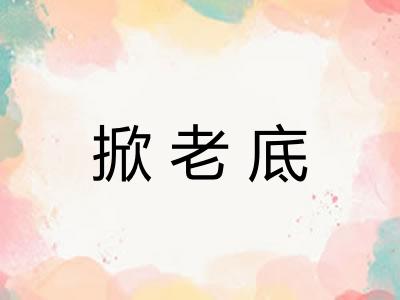 掀老底