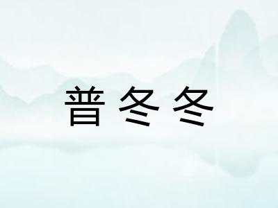 普冬冬