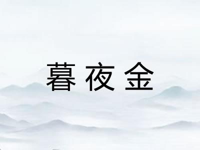 暮夜金