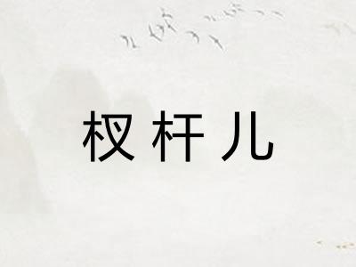 杈杆儿