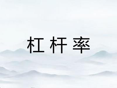 杠杆率