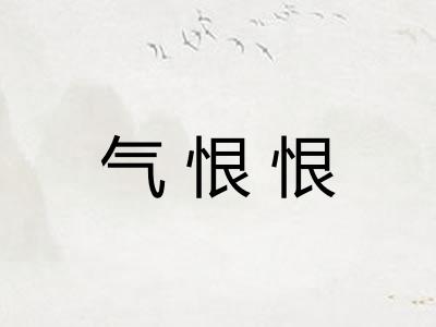 气恨恨
