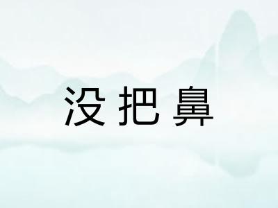 没把鼻