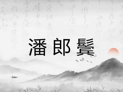 潘郎鬓