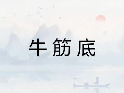 牛筋底
