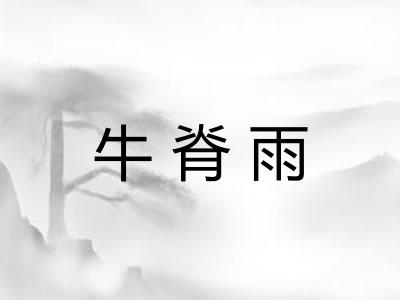 牛脊雨