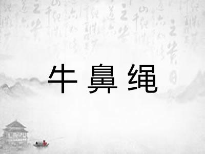 牛鼻绳