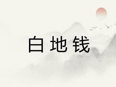 白地钱