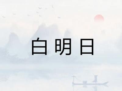 白明日