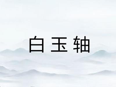 白玉轴