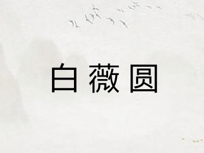 白薇圆