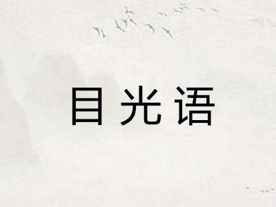 目光语
