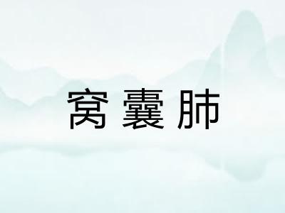 窝囊肺