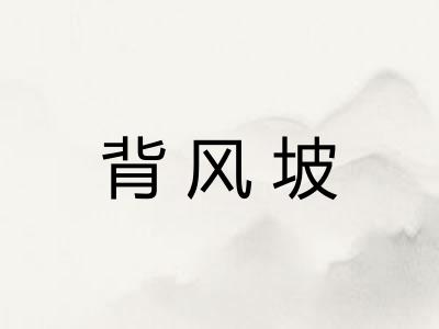 背风坡