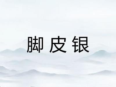 脚皮银