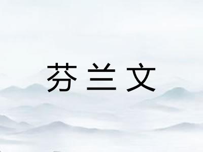 芬兰文