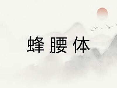 蜂腰体