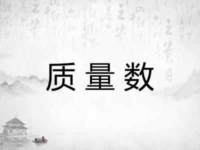 质量数