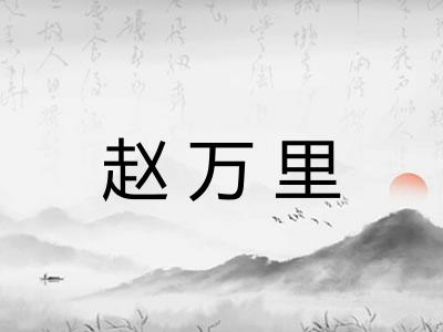 赵万里