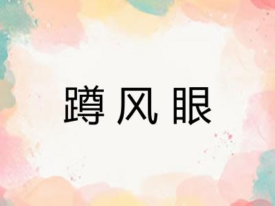 蹲风眼