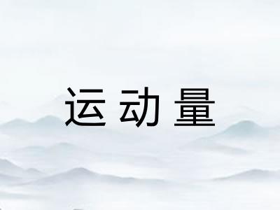 运动量