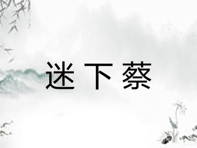 迷下蔡