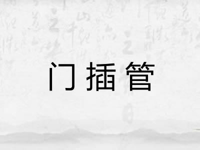 门插管