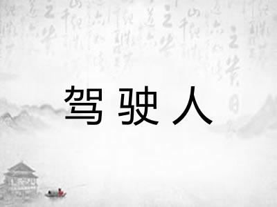 驾驶人