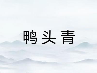 鸭头青